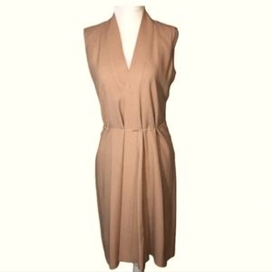 Francisco Sarto for Calvin Klein Peach/Blush Sleeveless Chiffon Dress Si…